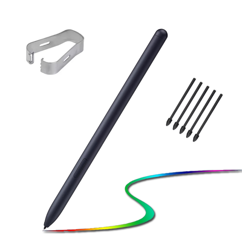 Caneta Stylus Touch S-Pen para Galaxy Tab S10 S10+ Plus Ultra com Sensor Pressão + Pontas cor Preto