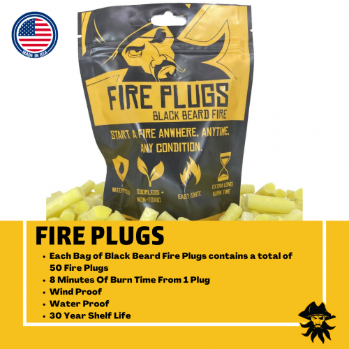 ⭐Black Beard Fire Plugs.⭐ Start A Fire In Any Condition!