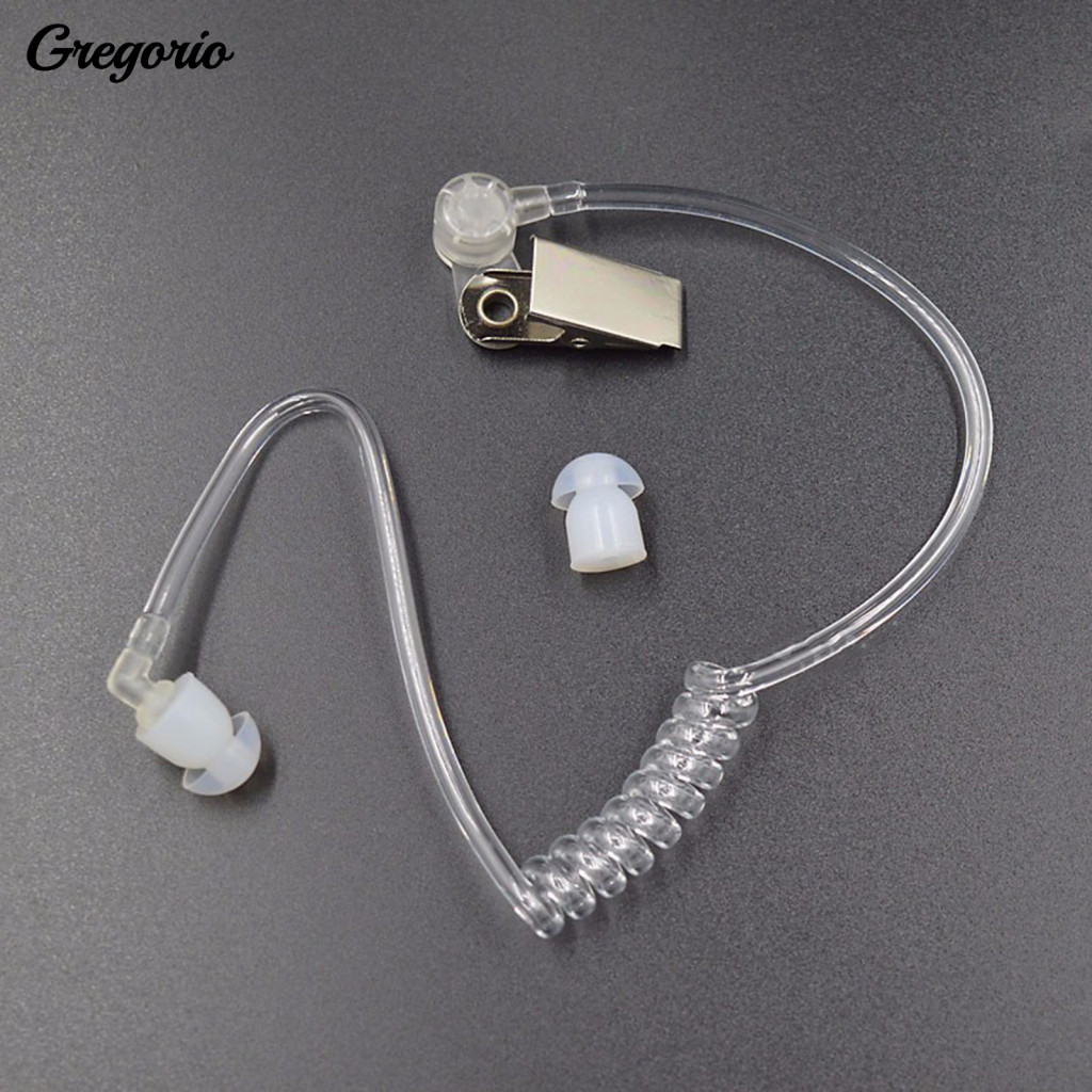 Earpiece with Metal Clip Stretch Coil Agent Secret Service Cosplay Prop for Adults Kids – Security Guard Headset Earbu