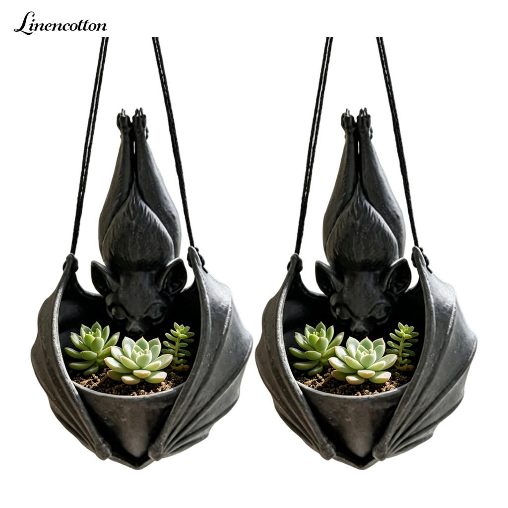 Bat Hanging Planter for Indoor Outdoor Mysterious Atmosphere Plant Display Wing – Unique Wall Decor Flowerpot for Succ