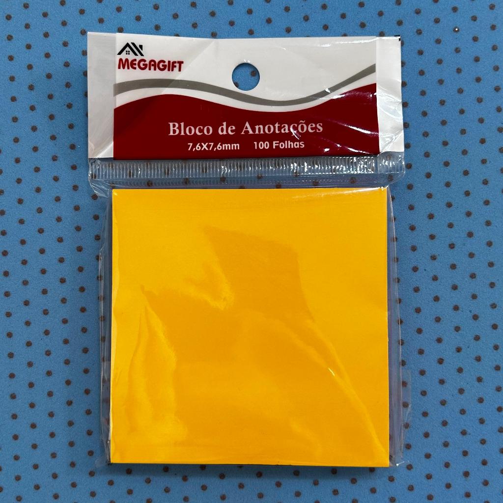 Megagift Bloco de Anotações Colorido 7.6 x7.6mm 100 folhas