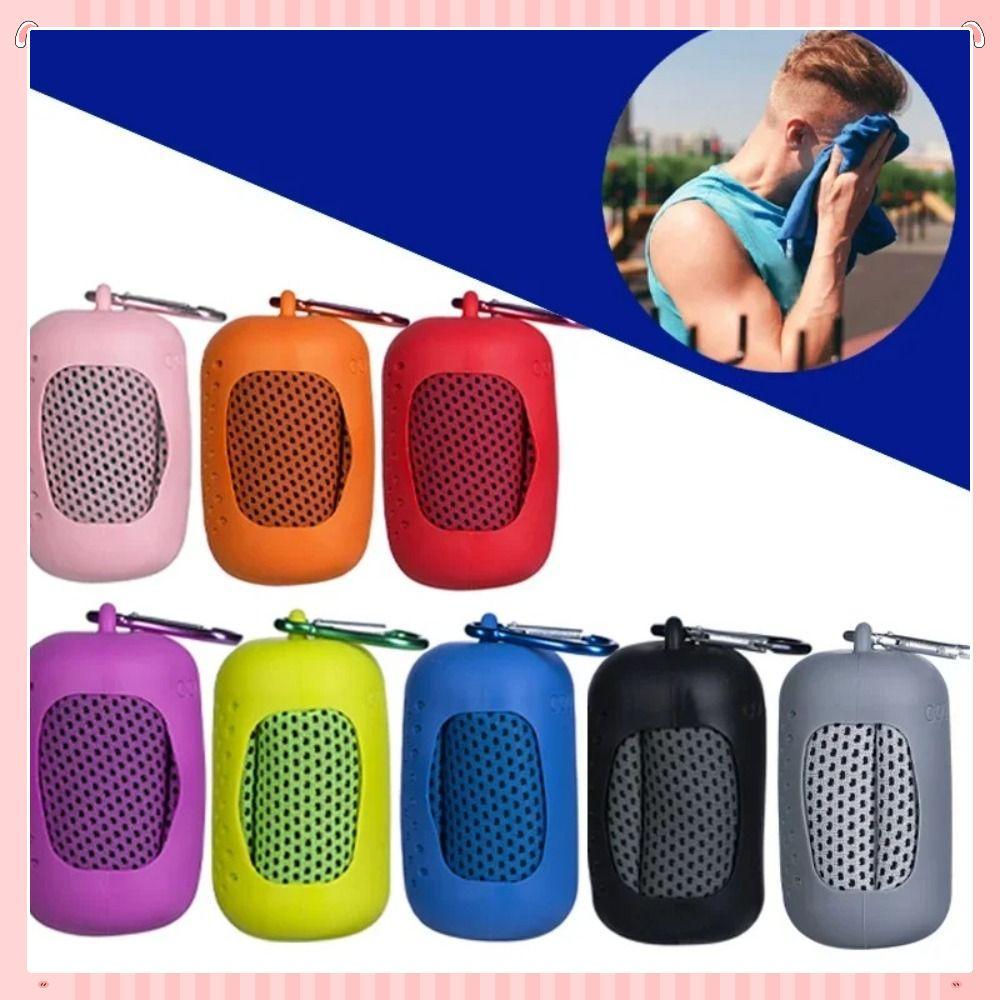 Esportes Toalha Quick Dry Cool Towel , Sílica Gel Microfibra Fitness , Mini Saco De Silicone