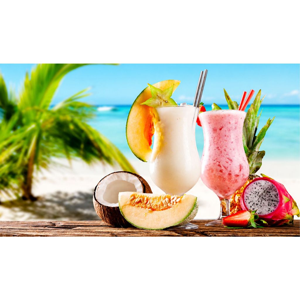 Painel Adesivo Decoração Parede Drink Bebidas Praia Beach