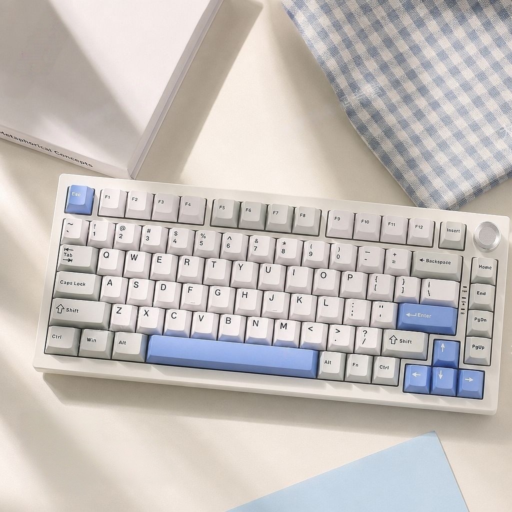 Tricolor 128 Teclas PBT Double-Shot Keycaps Cherry Profile Para Teclado Mecânico MX Switch