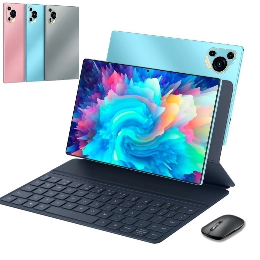 Tablet 10.1” com Teclado+Mouse 6GB RAM 128GB Android  Câmera 50MP GEEK