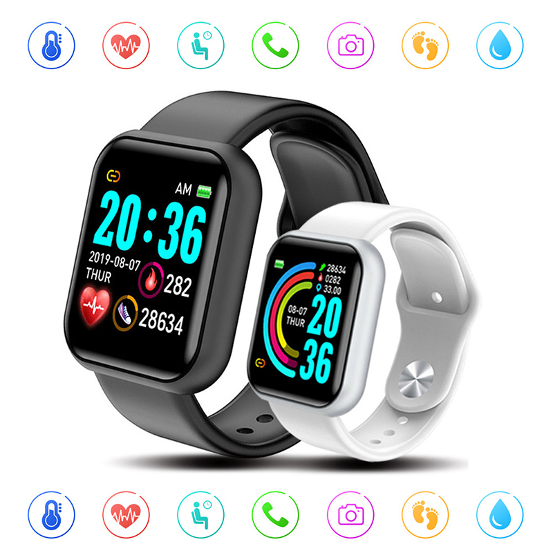 Saimili Relógio Inteligente Y68 Homens Mulheres Relógios De Pulso D20 Smartwatch Eletrônico Monitor De Fitness Presente