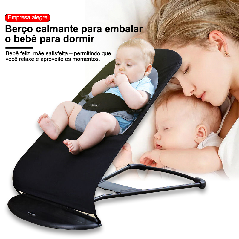 COD Foldable Rocking Chair for Baby Bouncer with toys Newborn Baby Rocker with High Quality Fabric