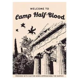 Quadro decorativo inspirado em Percy Jackson Camp Half-Blood clássico (1 peça)