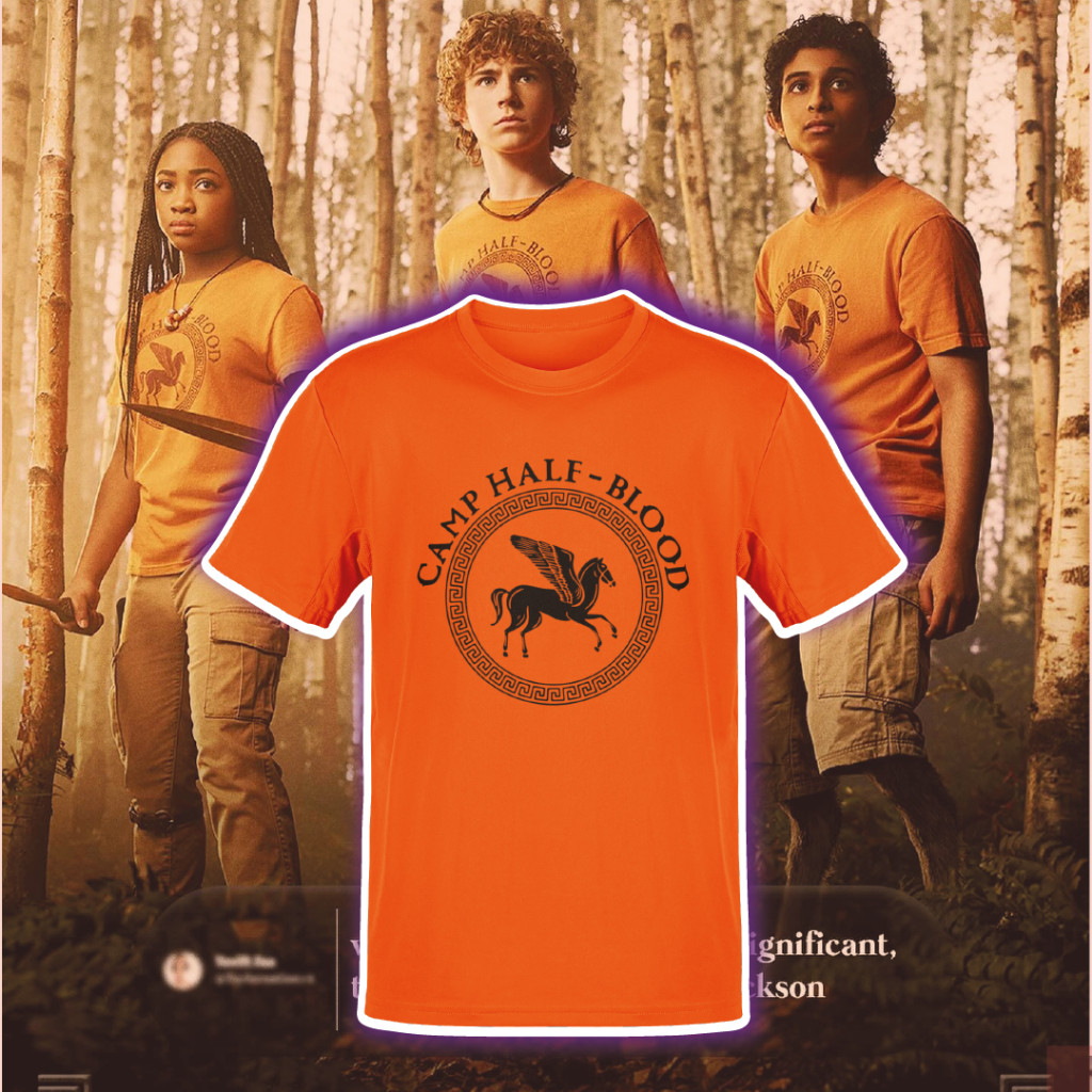 Camiseta  Camp Half-Blood Acampamento Meio Sangue Percy Jackson T shirt 100% algodão penteada