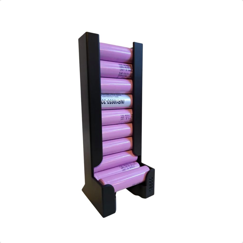 Suporte De Bater18650 Com Capacidade Para 10 Bat Organizado