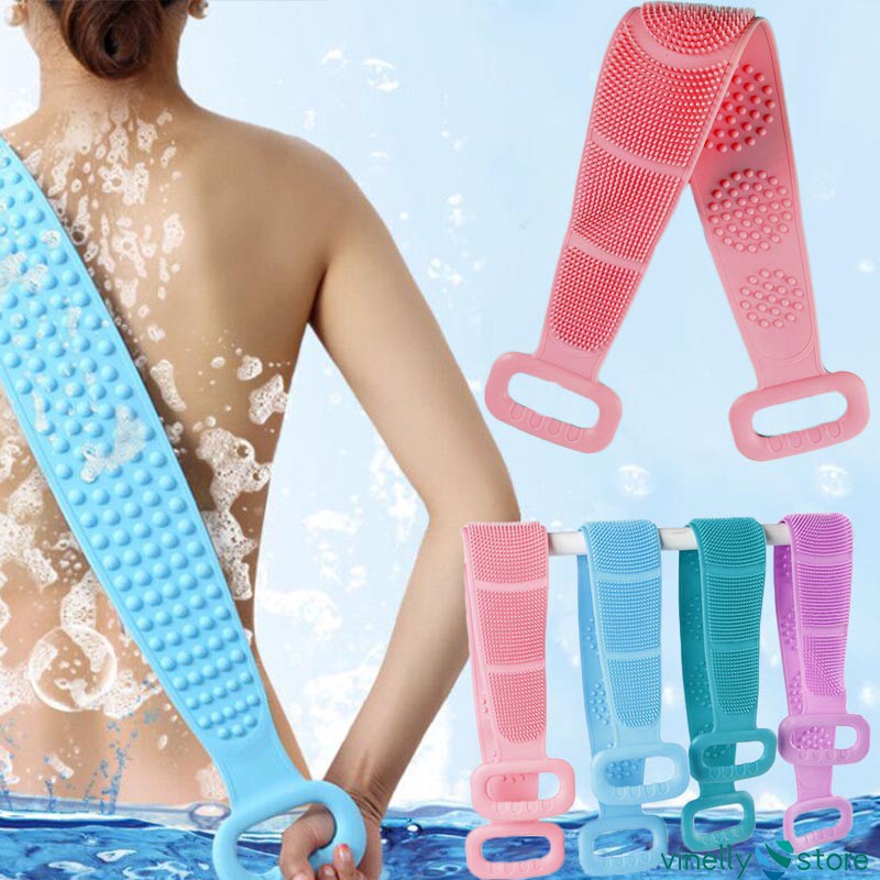 Tira Silicone Massagem Volta Bolhas De Banho Fita Longa De Volta Esfoliante Sided