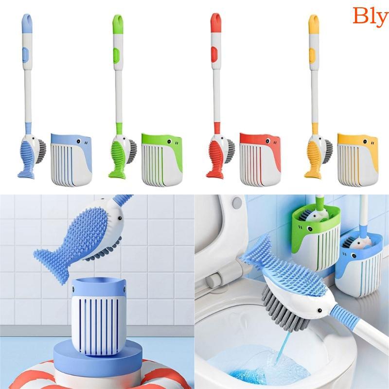 Bly Whale Escova Limpeza Vaso Sanitário Longo E Suporte