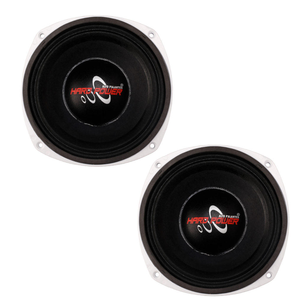 PAR ALTO FALANTE MÉDIO HP 350H 8 POLEGADAS 8 OHMS HARD POWER