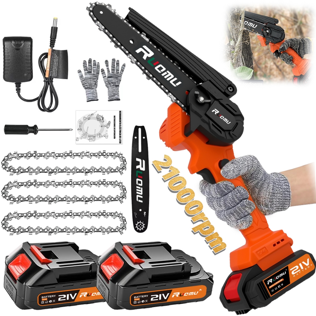 Brushless Mini Chainsaw Battery Operated 6 Inches Rechargeable 21V