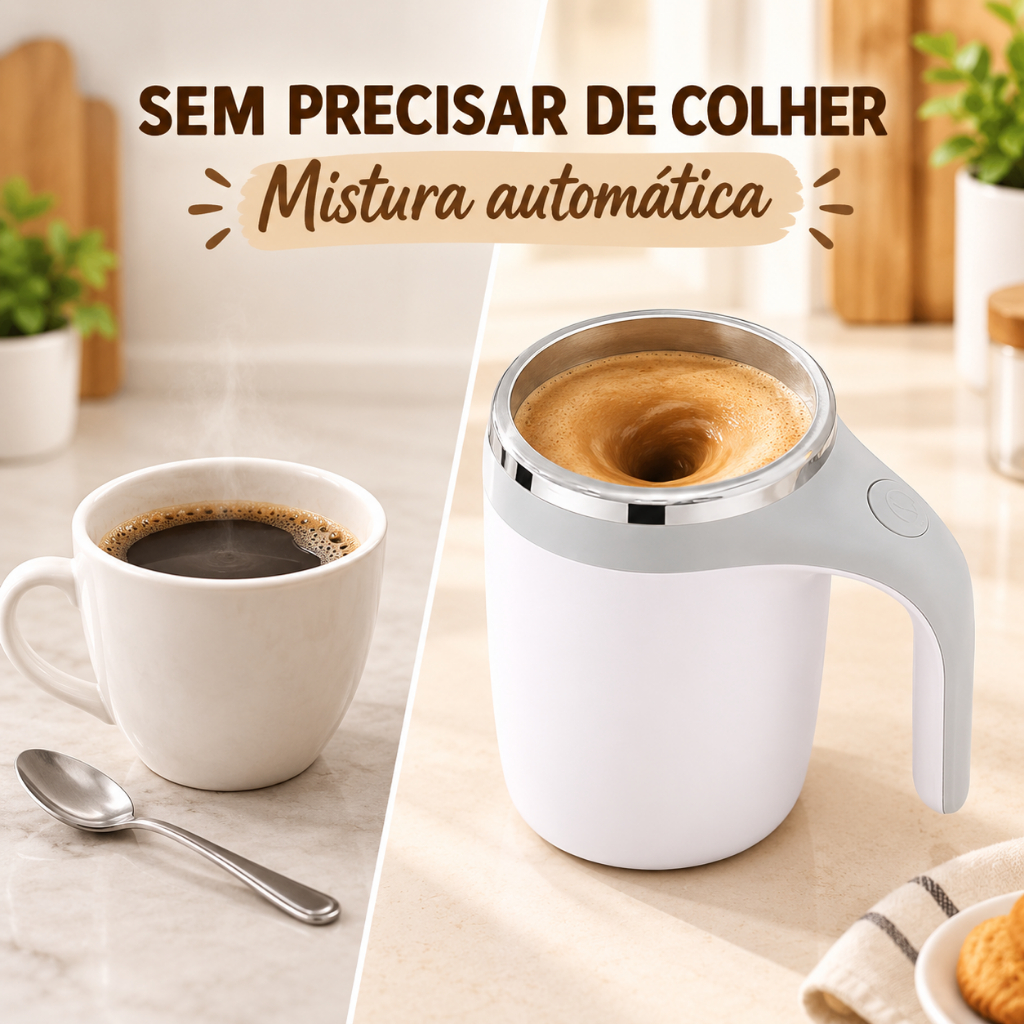 Automatic Electric Mug Mixer 380ml, USB Rechargeable Battery, Coffee, Milk and Chocolate Mixer
