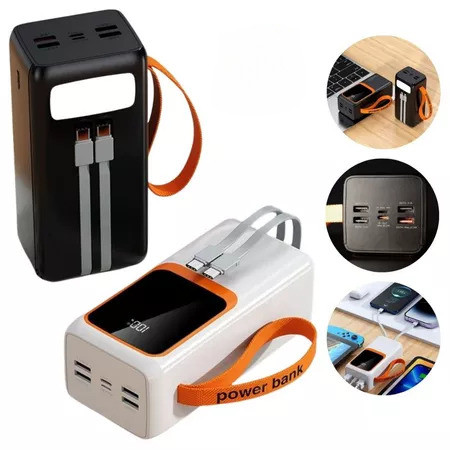 2026 Novo Carregador Portátil 50000mah Turbo Fast Power Bank Grande Display Digital
