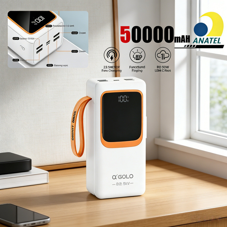 Carregador Portátil 50000mAh A'gold BTE-61 22.5W PD com Indicador LED Compacto