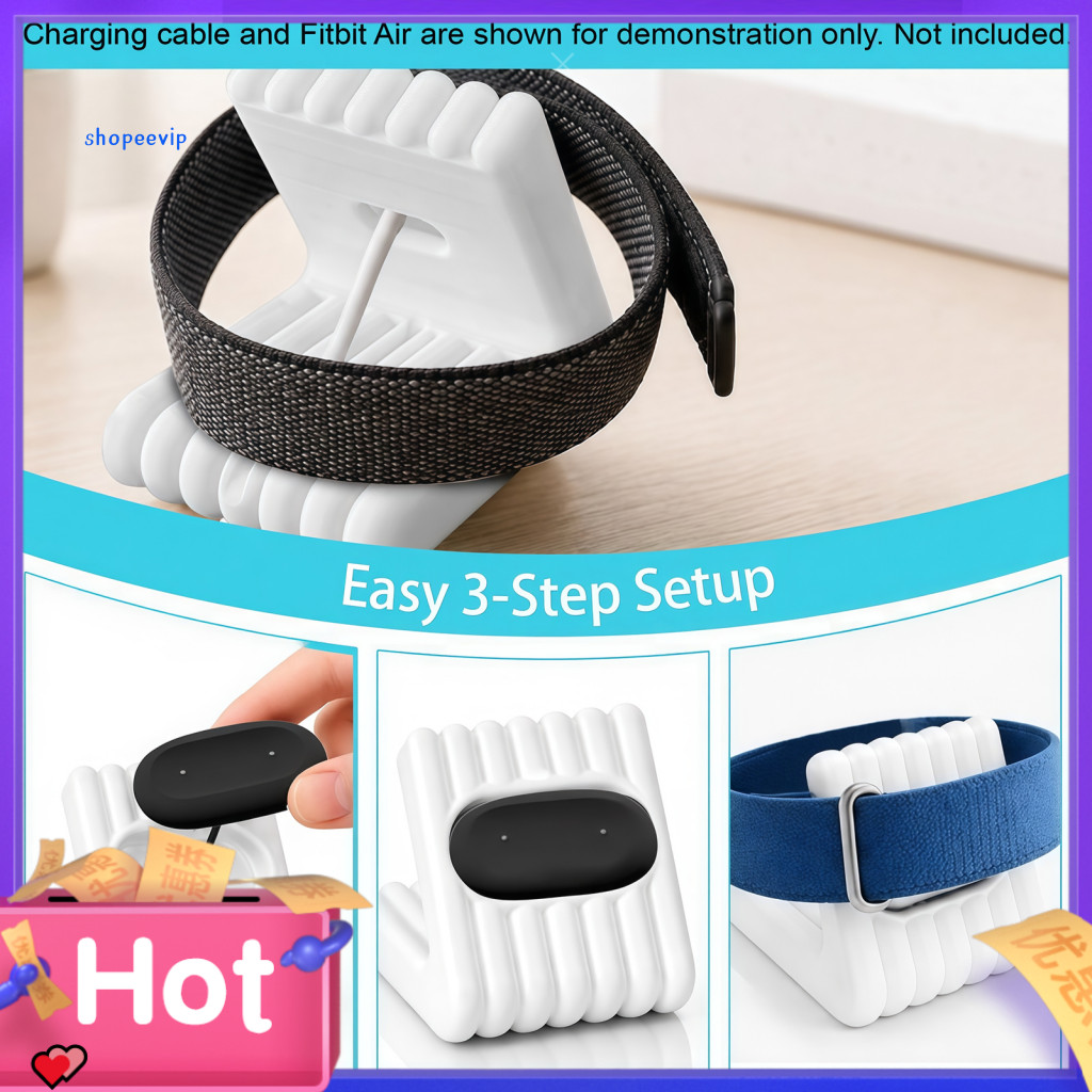 Corner Stand Anti-slip Charging 3d Printed Vertical Dock for Fitbit Air with Cable Management Smartwatch Desktop Holder