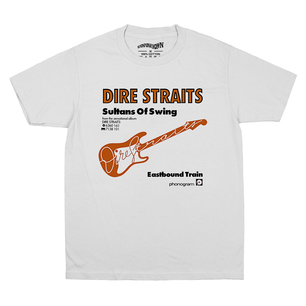 Music Soul Camiseta Unissex Dire Straits Sultans Of Swing Banda Rock Retrô Algodão Confortável Estilosa Atemporal Moda