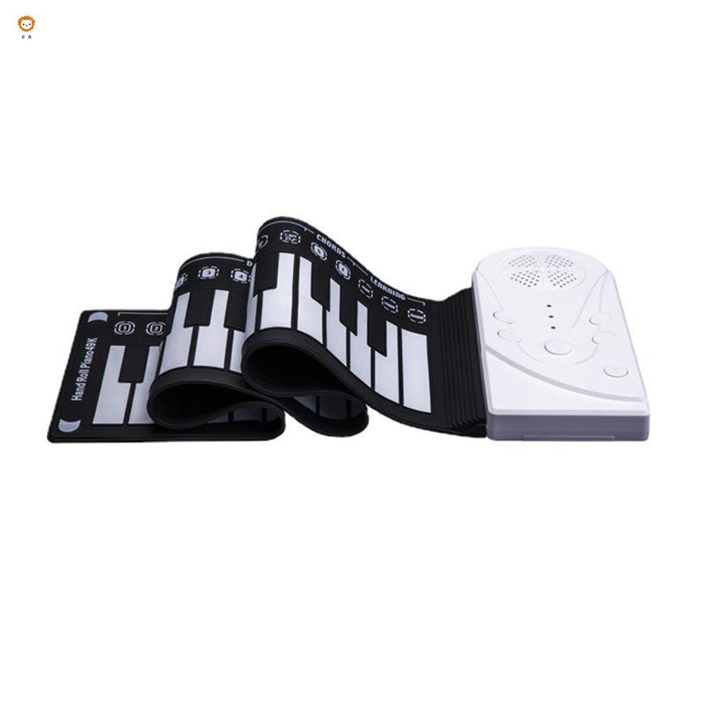 Piano Laminado Portátil 49 Teclas Digital De Silicone Macio Com Teclado Dobrável Presente Educacional Para Crianças Inic