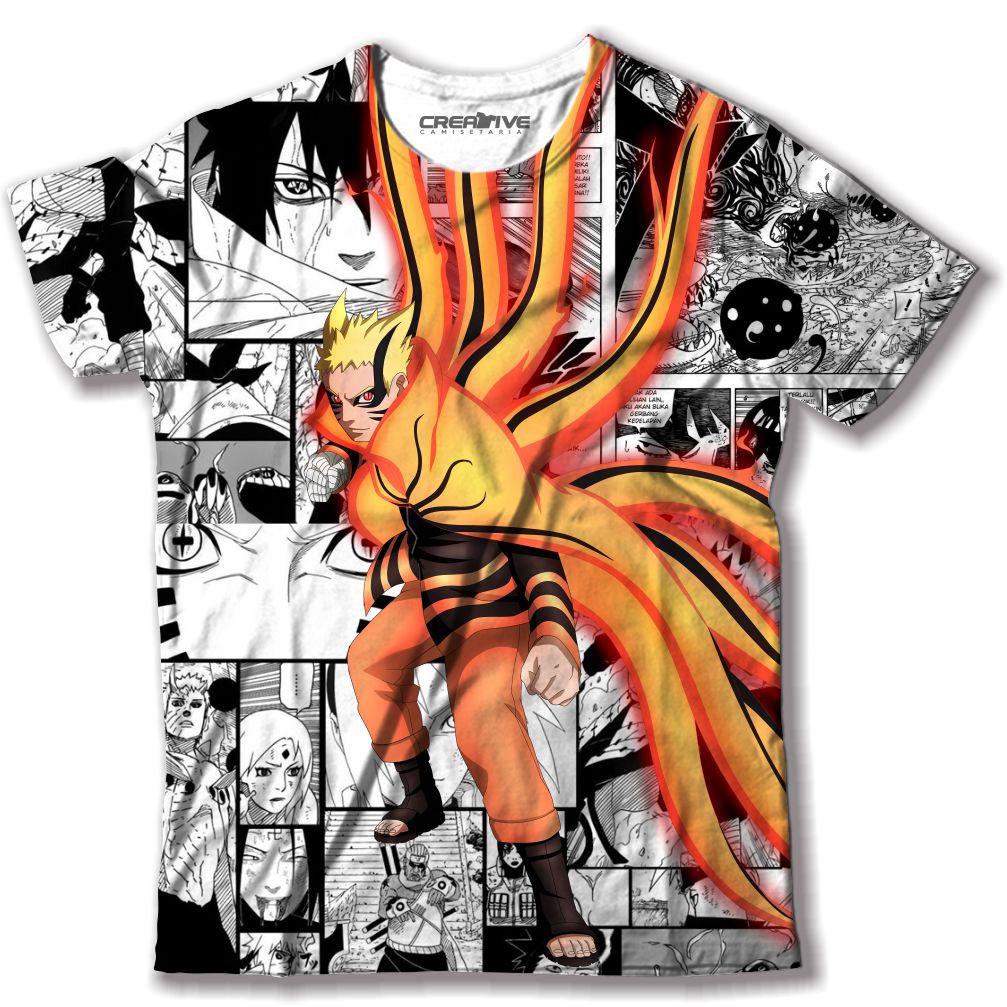 Camiseta  Exclusiva Anime  Naruto shippuden Naruto kurama mode