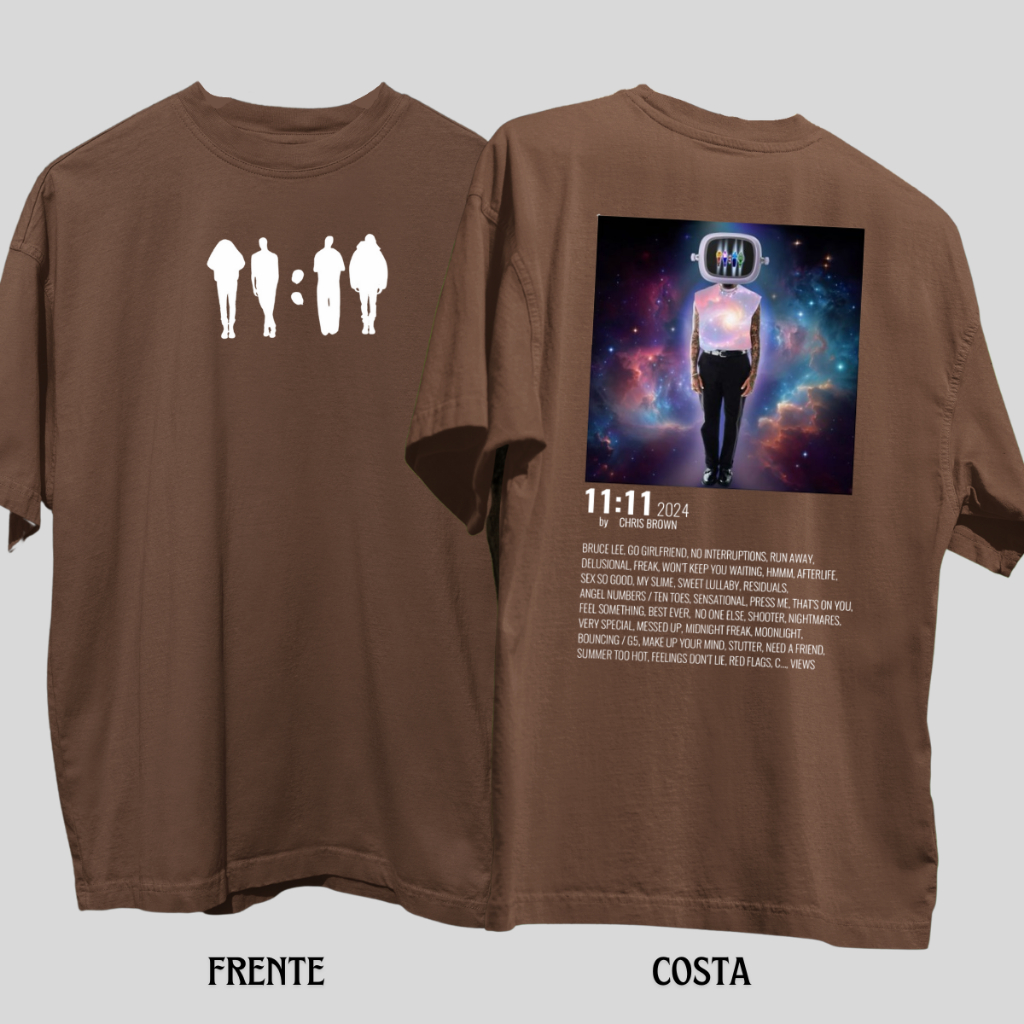 Camiseta Básica Estilosa Chris Brown Face Style And Mode Lançamento Streetwear Oversized Unissex 100% Algodão