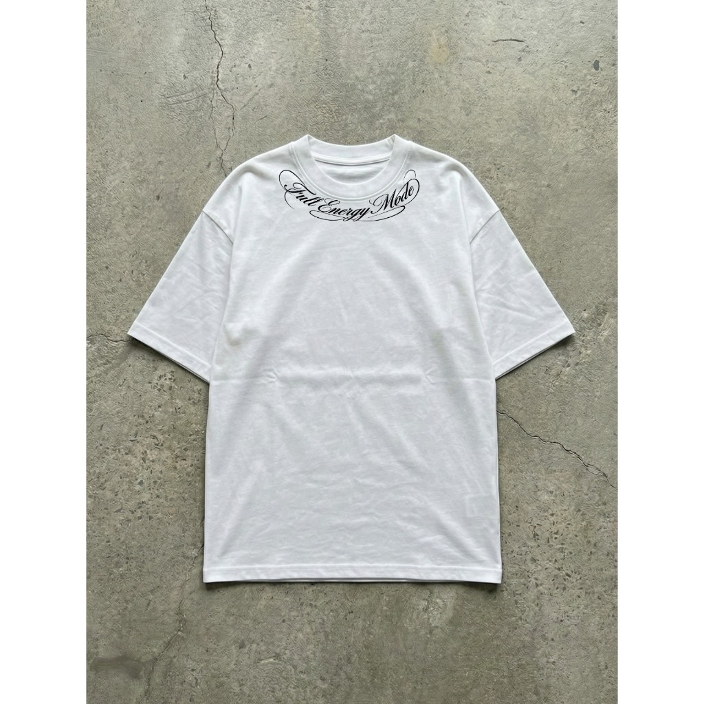 Camiseta Oversized Full Energy Mode Streetwear Y2K Unissex Manga Curta Algodão