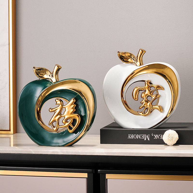 Moderno simples casa Apple Fuzi casa personagem decorações armário de vinho estante entrada Desktop luz luxo decoração a