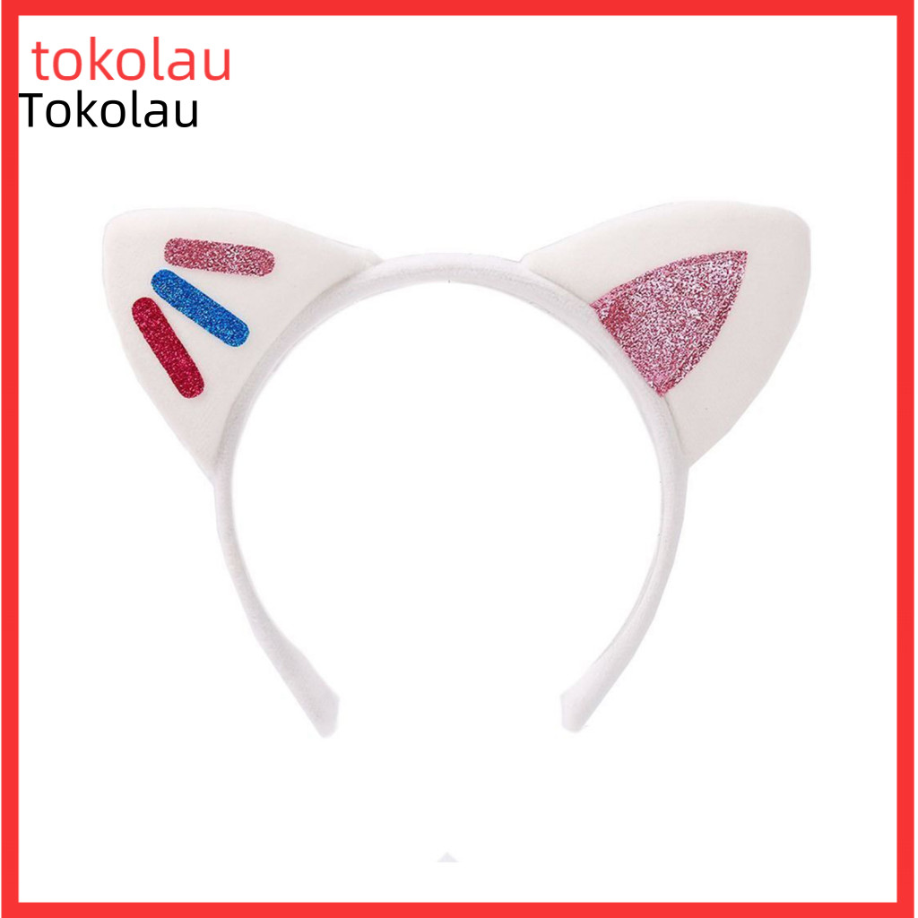 Cat Ear Headband Theme Plush Ears Hair Hoop with Sequins – Cute Party Hairband for Birthday Festival Cosplay and Every