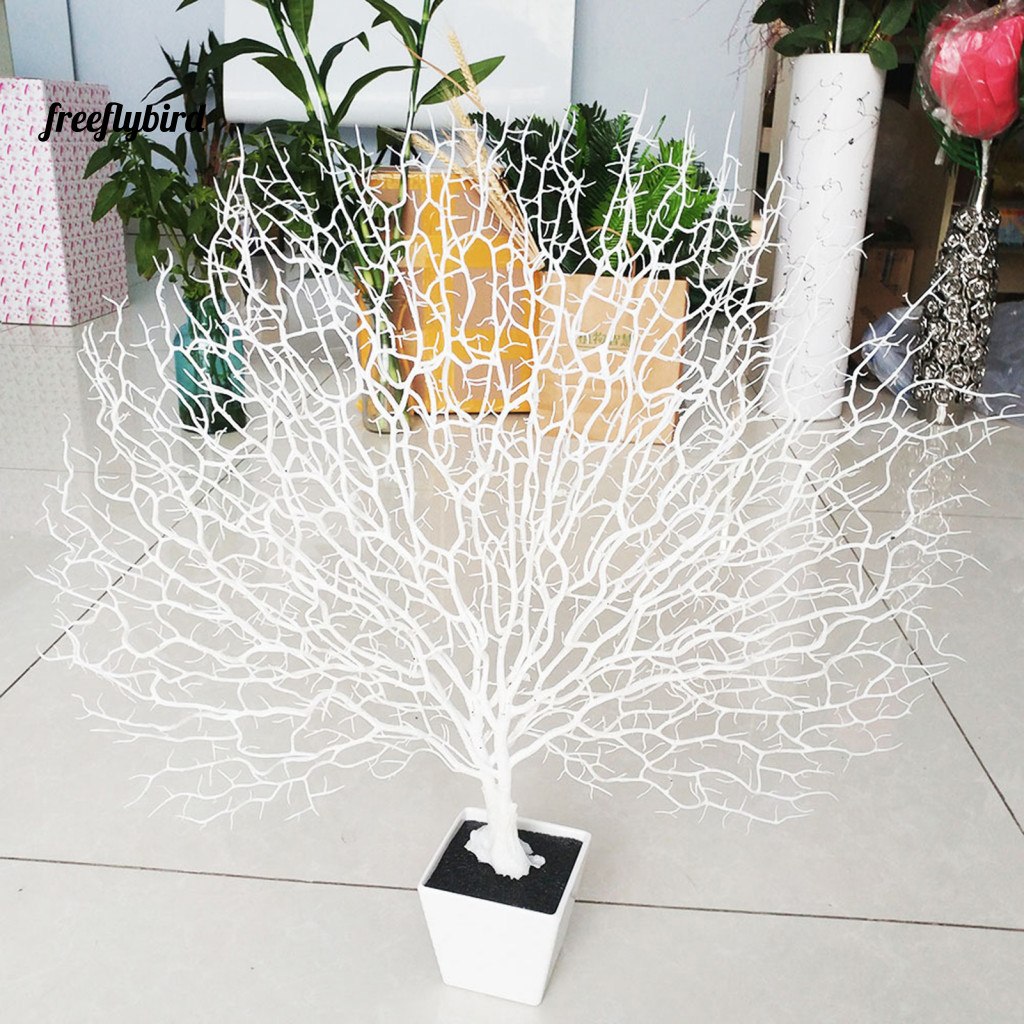 Artificial Flowers Coral Branch 16.5 Realistic Sea Decoration for Aquarium Fish Tank Ornament Wedding Home Decor Faux Pl