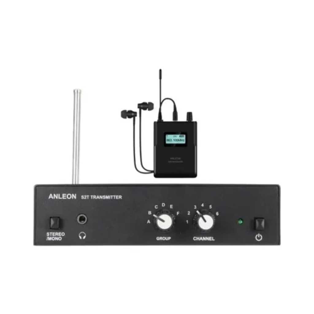 Retorno de Palco In Ear UHF Sem Fio Wireless Monitor Anleon S2