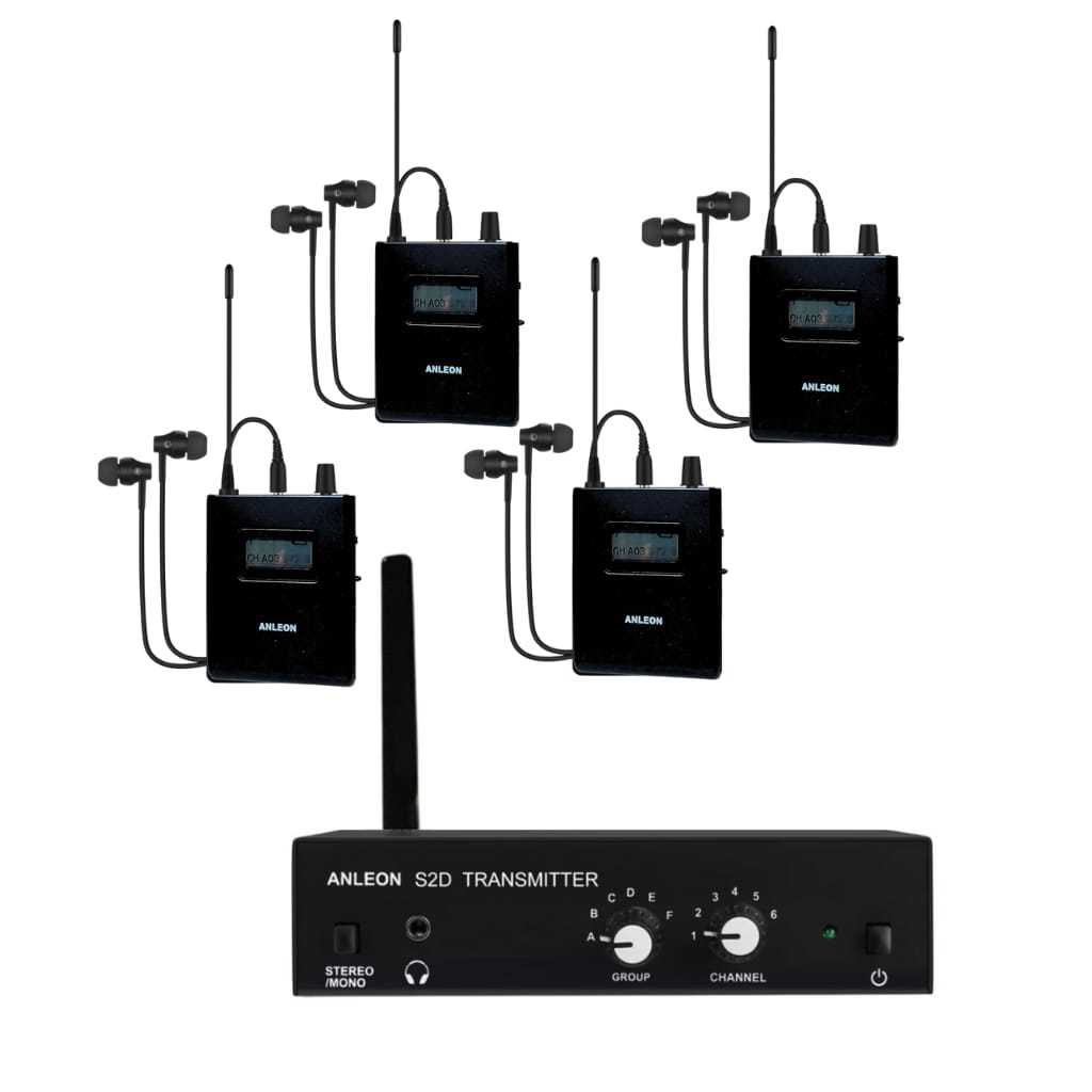 Retorno Palco Monitor In Ear Sem Fio Uhf Anleon S2 - 4 Recep