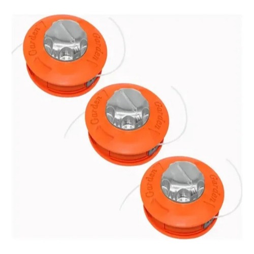 Kit 3 Carretel Automático Roçadeira M10 x 1,25 Alumínio Universal Bate e Libera Easy Load Fio Nylon 3mm Toyama Tekna