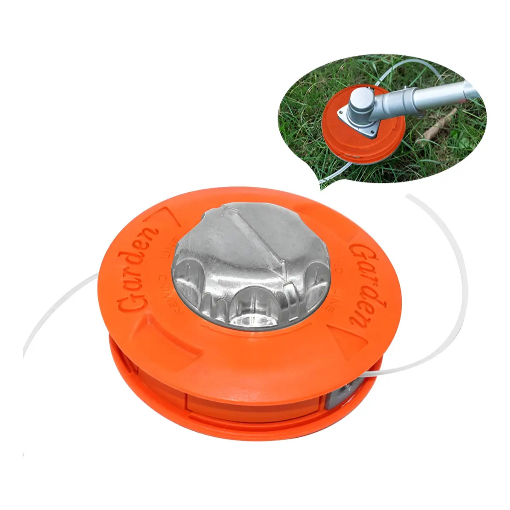 Carretel Automático Roçadeira M10 x 1,25 Alumínio Universal Bate e Libera Easy Load Fio Nylon 3mm Toyama Tekna