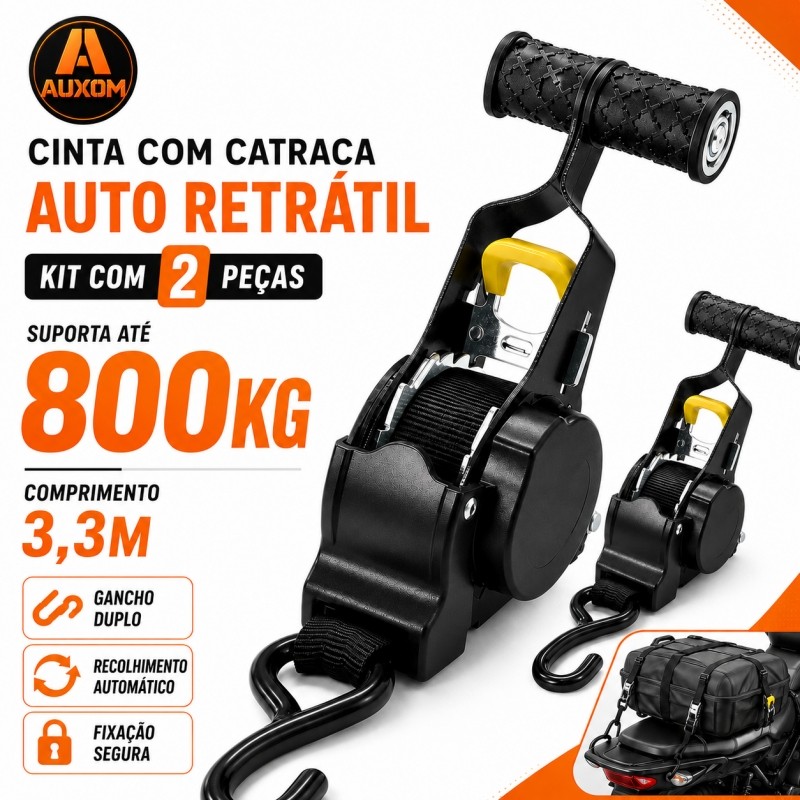 Kit 2 UN Ratchet Strap 3,3 meters 800kg Load Mooring Hook J Steel