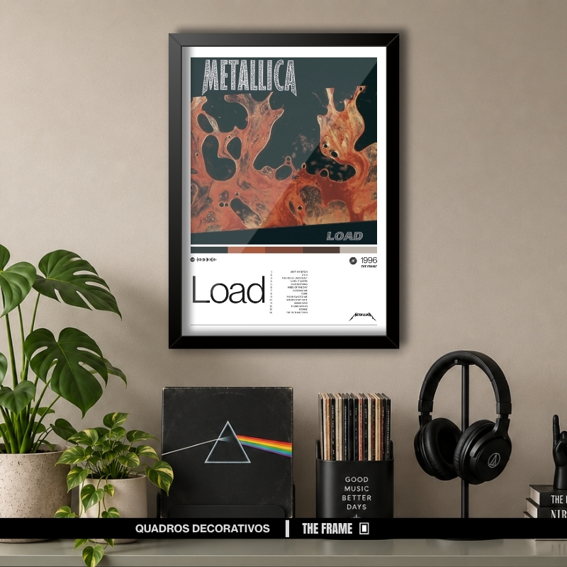 Quadro Decorativo A4/A3 Spotify Metallica Album Load