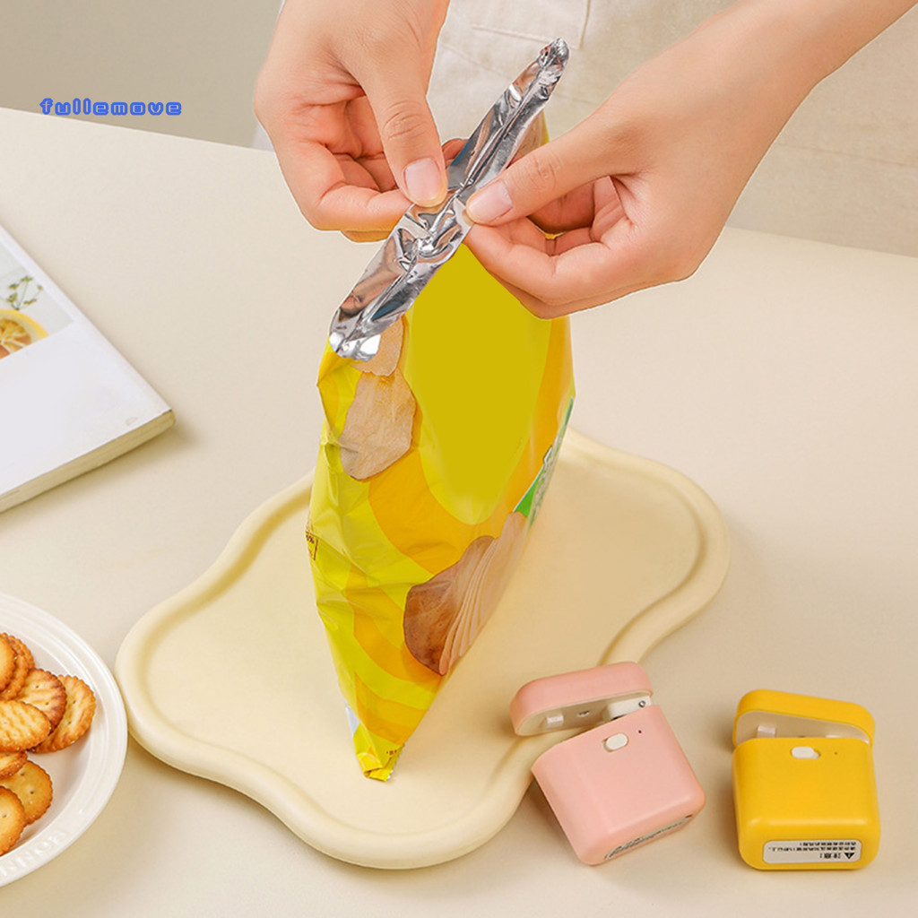 Portable Heat Sealer for Plastic Bags Mini Vacuum for Food Storage Magnetic Bag – Rechargeable Sealing Clip for Snack