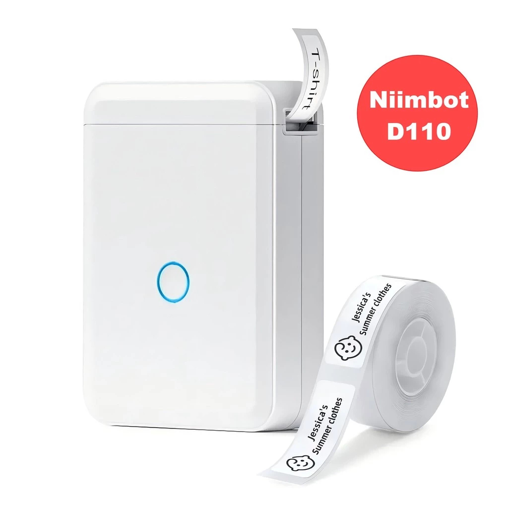 Impressora Térmica Bluetooth NIIMBOT D110 Sem Tinta Portátil Mini Etiquetas para Android iOS USB