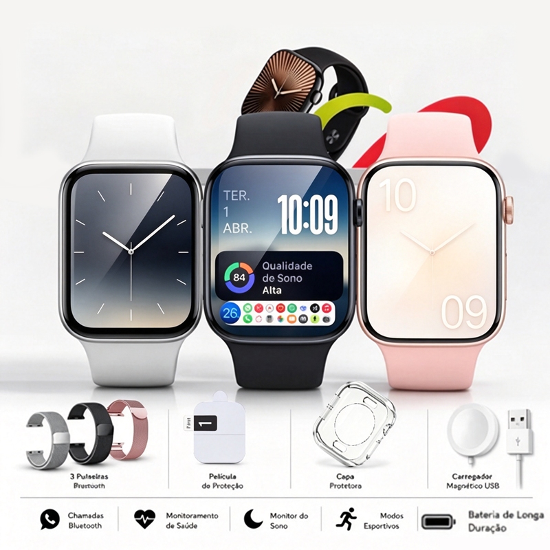Novo Smartwatch Relógio Inteligente 2026 Bluetooth Call On Display , Lembrete De Mensagem/Papel De Parede Personalizado/