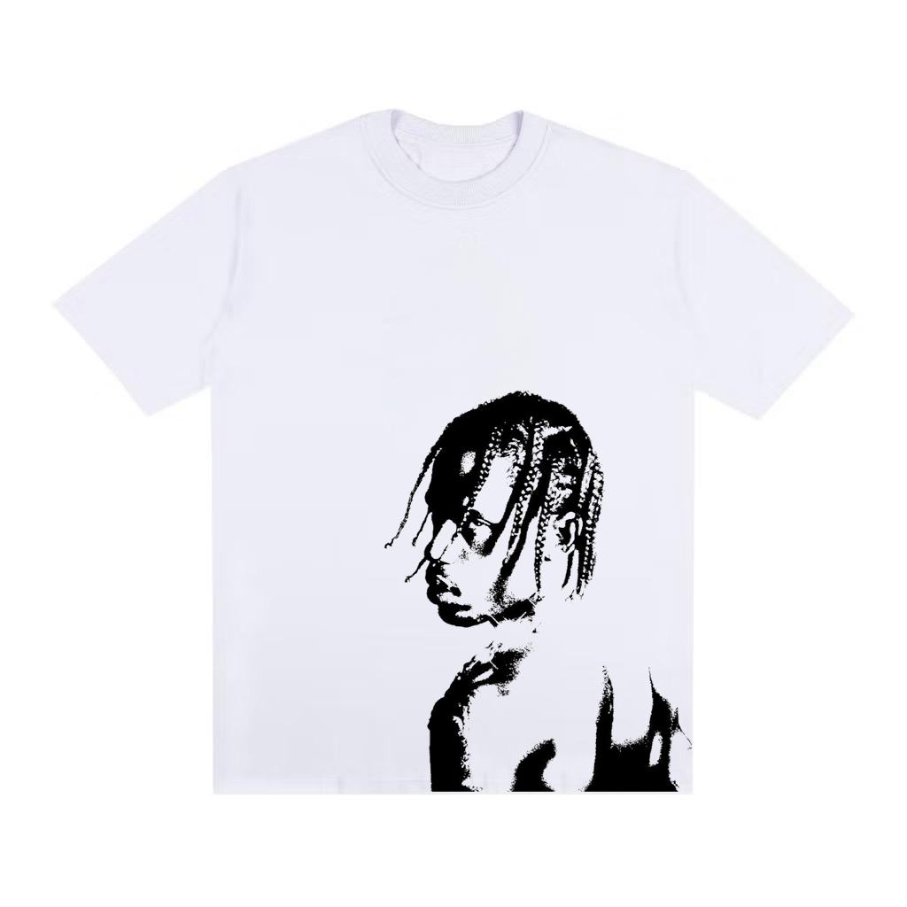 Camiseta Streetwear Oversized Estilosa Hip Hop Rapper Travis Scott Cactus Jack Larga Trap Trapper  Y2K Gótico