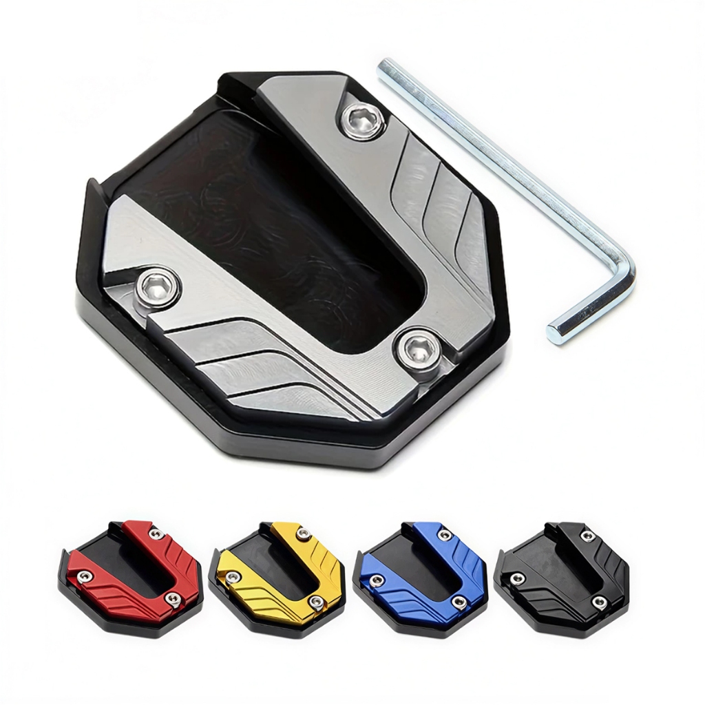 Side Stand Extension for Electric Scooter, Motorcycle, Bicycle, Extension Pad, Anti-Slip Base Plate