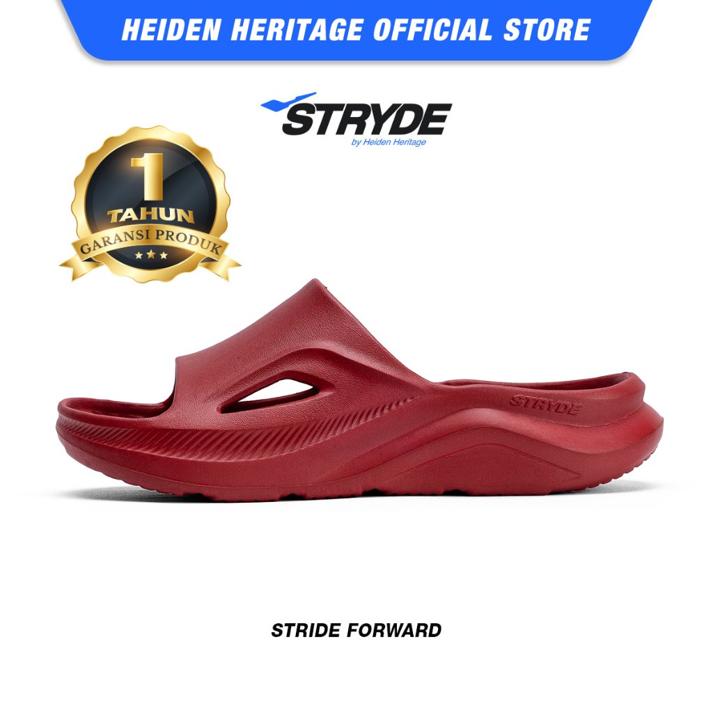HEIDEN HERITAGE [HRTG]-Sandália De Recuperação STRYDE ULTRA CHARGE Vermelha | Slides Chinelos Sandálias Masculinas EVA M