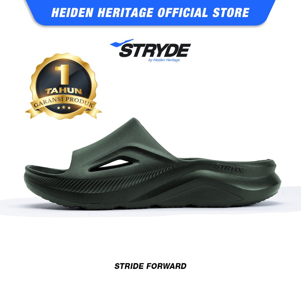 HEIDEN HERITAGE [HRTG]-Sandália De Recuperação STRYDE ULTRA CHARGE Verde Escuro | Slides Chinelos Sandálias Masculinas E