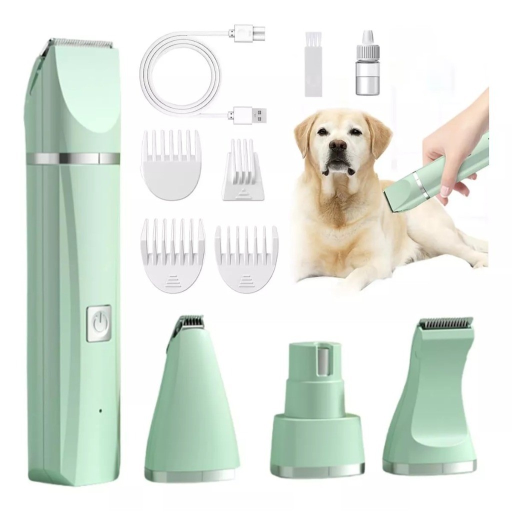 4 in 1 Electric Pet Grooming Clipper Dog Cat Hair Trimmer and Nail Clipper Rechargeable by U
