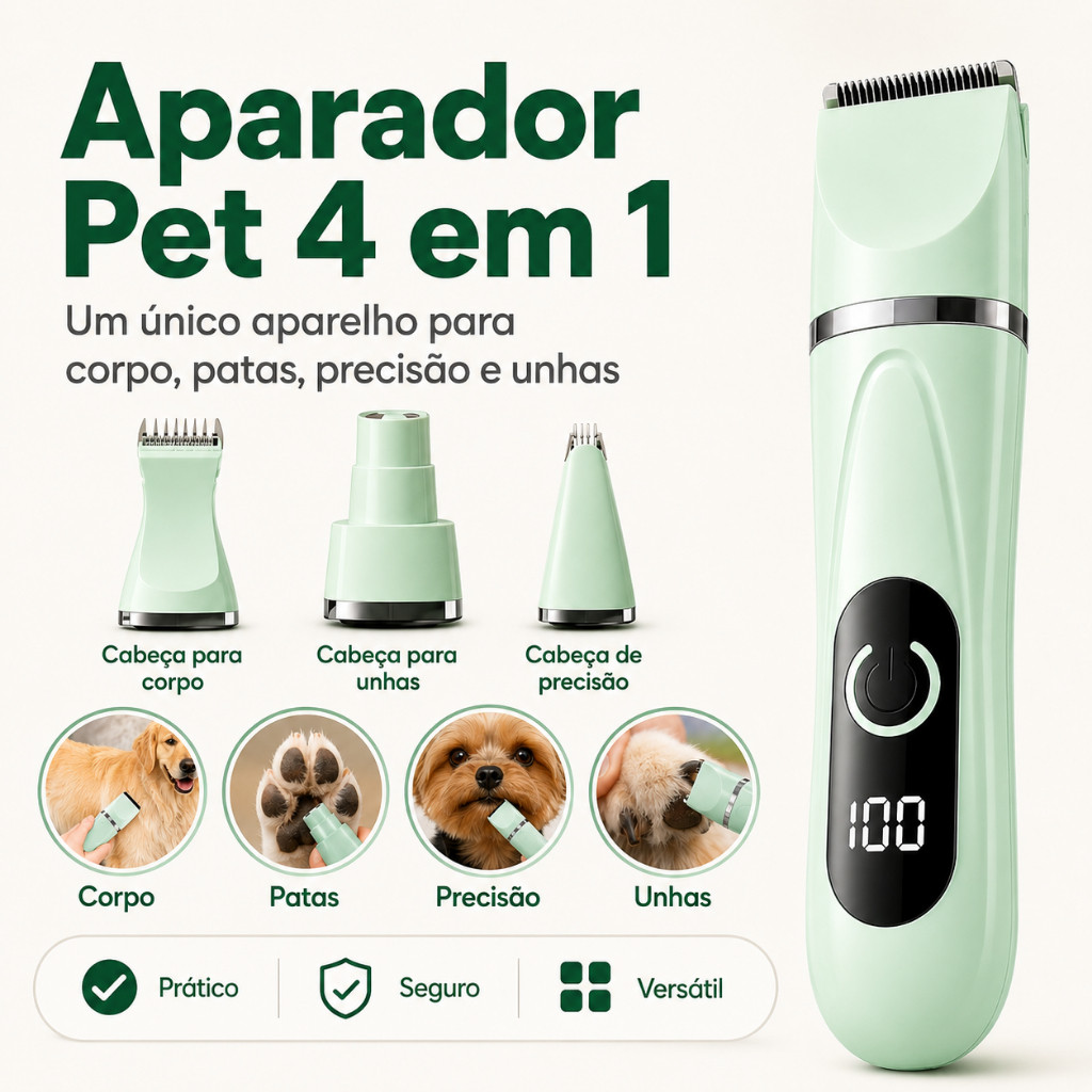 4 in 1 Pet grooming trimmer Kit Rechargeable Pet grooming Machine Cat trimmer Noise Wire Kit