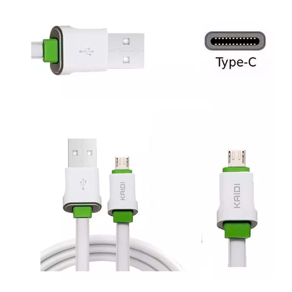 Cabo Type-C branco Carregamento rápido USB -TypeC 1 Metro
