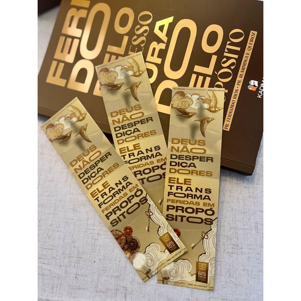 Kit com 3 Marcadores de Página com Cronograma de Leitura - Couchê 250g / 18x5cm