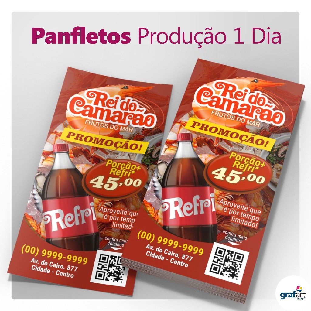 250 Panfletos Frente e Verso 1 Dia Produção Coloridos Folheto Flyer Panfleto Personalizado 20x15cm Papel Couchê Brilho