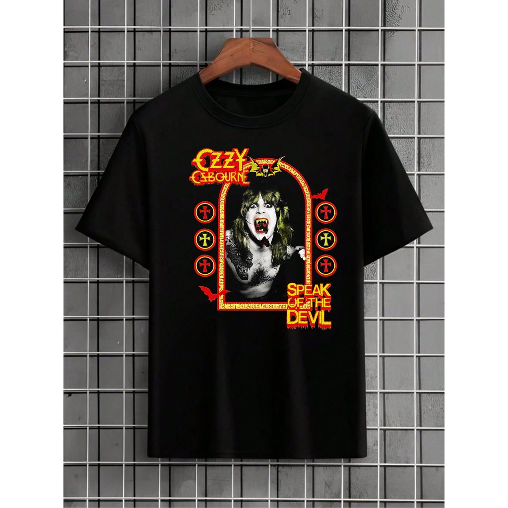 Camiseta Speak Of The Devil Rock Black Sabath Musica Camisa Blusa Unissex Masculino Feminino 100%Algodão Preto Plus Size