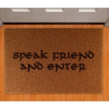 Tapete Capacho Speak Friend And Enter 60x40 cm.